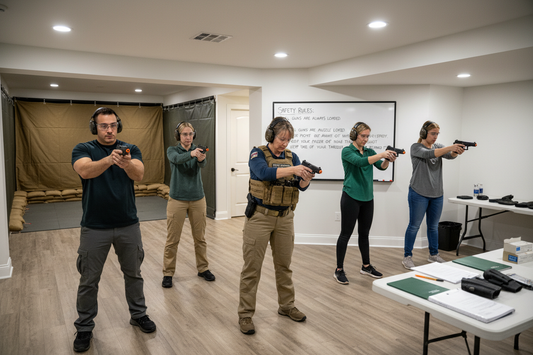 no guns pointed at people all firearms must be pointed in a safe direction